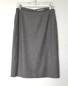 Jil Sander Grey Wool/Cashmere Blend Knee-Length Skirt Size 38/6 US