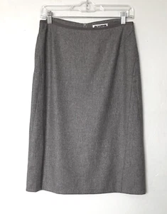 Jil Sander Grey Wool/Cashmere Blend Knee-Length Skirt Size 38/6 US - Picture 1 of 9