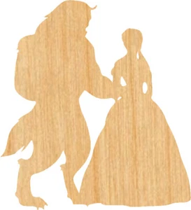 Beuty and the Beast Laserausgeschnitten Holzform Handwerksbedarf - Holzhandwerk Ausschnitt - Bild 1 von 1