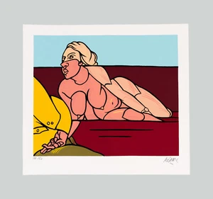 Valerio ADAMI - "Palleas et Melisande", 1994 - Serigrafia, 57 x 63 cm - Foto 1 di 5