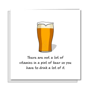 Tarjeta de cumpleaños de cerveza gracias esposo papá hijo amigo divertido fiesta humorística - Imagen 1 de 6