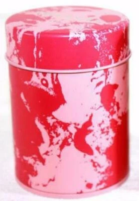 Teavana Pink Splatter 3.5" Tea Tin Canister - Image 1 of 4