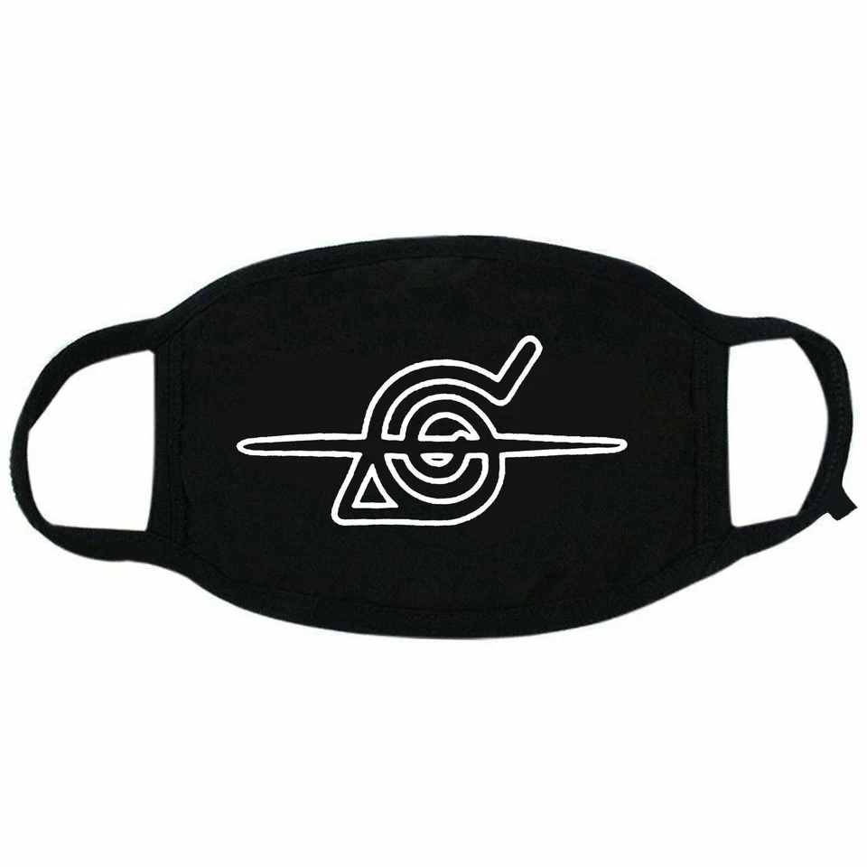 Handmade Anime Cartoon Inspired Expression New Cotton Face Mask Cover - Black - Image 1 of 1