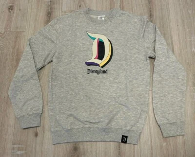 Disneyland Disney Gray Spirit Crew Sweatshirt D Logo Parks Sweater Jersey - Image 1 of 3