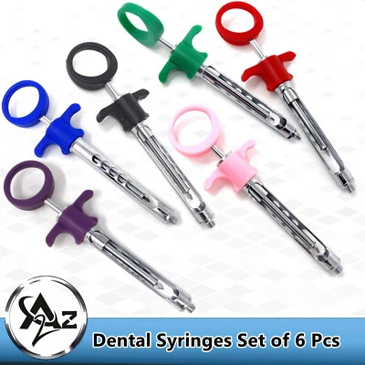 Dental Anesthetic Self Aspirating Syringes 1.8ml Auto Passive Syringe Set of 6 - Image 1 of 3