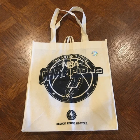 2014 San Antonio Spurs NBA Champs Basketball Reusable Shopping Grocery Tote Bag Cover
