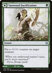 Fortificación Vastwood // Lámina de espaldas de madera espesa (216) Zendikar Rising ZNR MTG - Imagen 1 de 2