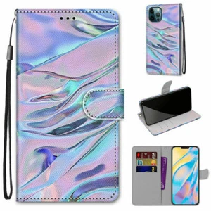 Bling Glitter Flip Wallet Phone Case For Samsung S7 S8 S9 S10 S20 S21 A8 Note 20 - Picture 1 of 12