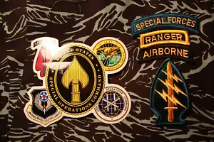 FUERZAS ESPECIALES Ranger Airborne pestañas parche hombro paracaídas triple dosel calcomanía - Imagen 1 de 6