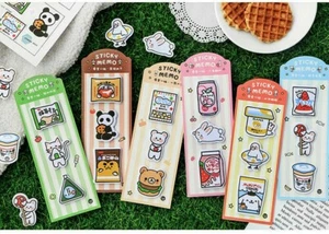 Lot 6 Cute Cartoon Cat Animal Sticky Notes Memo Pad Kawaii Stationery Sticker - Picture 1 of 10
