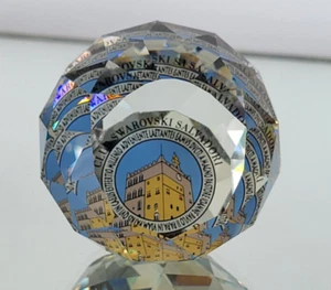 SWAROVSKI Briefbeschwerer Rund Prato 1999 Round Paperweight 50 mm TOP in OVP - Picture 1 of 2