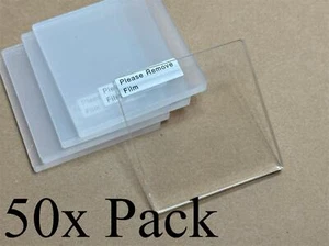 50er-Pack Menge Klar Acryl Quadrate 2,5""x2,5""x1/4"" Edelstein Mineral Display Basis Fliesen - Bild 1 von 9