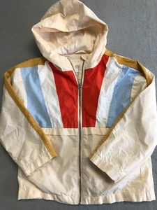 Gymboree Windbreaker Jacket Kids Girls Medium 7-8 Retro Colorblock Spring Hoodie - Picture 1 of 5