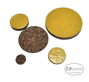 4 discos de corcho unidos a nitrilo con respaldo adhesivo de 1 mm de espesor - elige tu propio tamaño - Imagen 1 de 1