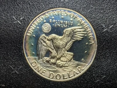 1974-S PROOF DOUBLED DIE WDDR-001 EISENHOWER SILVER DOLLAR  - Image 1 of 4