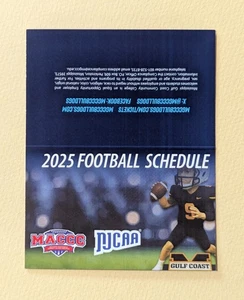 2025 Mississippi Gulf Coast Bulldogs College Football Pocket Schedule NJCAA 🏈🏈 - Picture 1 of 2