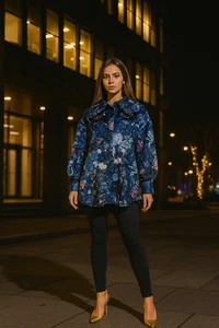 The Meaning Well Oversized Collar Blouse 100% Poly Upholstery Floral XL RRP £615 - Picture 1 of 7