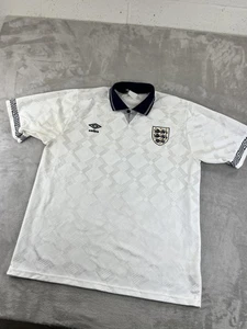 Vintage 1990-92 England Nationalmannschaft Heim Trikot Herren XL Fußball Three Lions - Bild 1 von 10