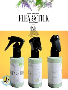 Spray antipulgas y garrapatas 100 % natural para perros con o sin pañuelo hecho a mano - Imagen 1 de 6