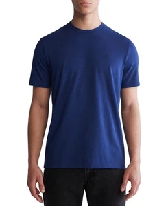 T-shirt uomo Calvin Klein manica corta cotone colore blu taglia small - Foto 1 di 3
