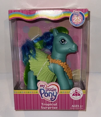 NEW My Little Pony 25th Birthday Celebration TROPICAL SURPRISE Blue Skirt & Lei - Image 1 of 4