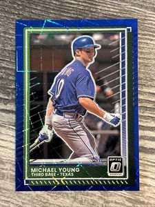 2025 Donruss Optic Michael Young Blue Velocity #89 Rangers - Picture 1 of 2