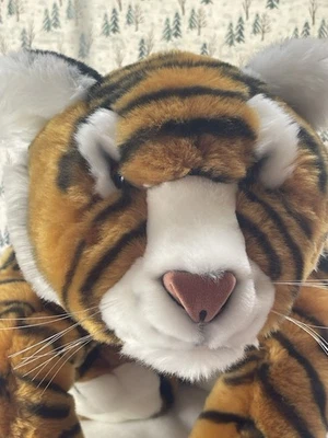 Плюшевый тигр Animal Alley Toys R Us 2000 24 дюйма с прикрепленными бирками усами объятиями - Изображение 1 из 4