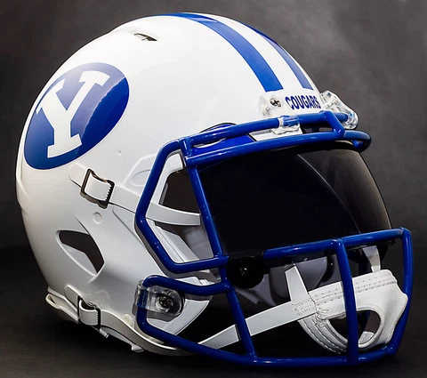 *CUSTOM* BRIGHAM YOUNG BYU COUGARS NCAA Riddell Speed AUTHENTIC Football Helmet Cover