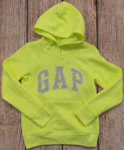 Girls S (6-7) Hoodie Hooded Sweatshirt Logo NWT GAP Radio Active Neon-402089 - Picture 1 of 5