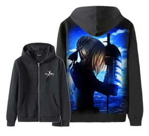 Fate Stay Night Saber Anime Kapuzen Sweatshirt Hoodie pullover Jacket Pulli coat - Picture 1 of 1