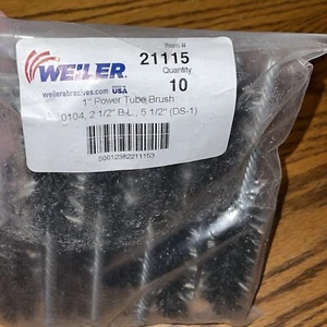 Weiler 21115 Power Tube Brush, Double Stem/Double Spiral 1" 0.104" Steel 10pk - Picture 1 of 3