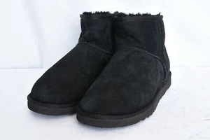 UGG AUSTRALIA Clásico Mini Piel de Oveja Negro Gamuza Botines Mujer Talla 10 - Imagen 1 de 7