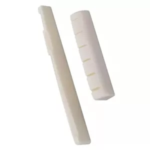 6 String Acoustic Guitar Bone Bridge Saddle Nut Natural Cattle Bone 43mm 72mm - Picture 1 of 5