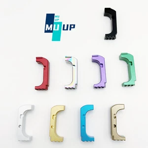 Extended Magazine Release for Gen 4/5  Glock 17  19 26 34 Aluminum Rainbow Tan - Picture 1 of 42