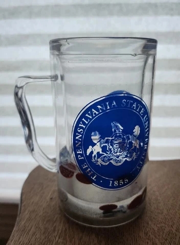 VINTAGE PENN STATE FREEZER MUG WITH FLOATING FOOTBALLS #1 Cover