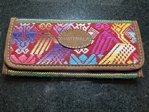 Damen Geldbörse aus geflochtenem und Leder aus Guatemala " - Bild 1 von 3