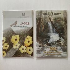 2002 and 2003 Cyprus stamp commemorative year sets