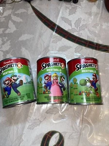 Super Mario & Luigi Spaghetti Os Meatballs Campbells Food Collector Edition(3) - Picture 1 of 9