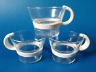 Bodum Demitasse Espresso Coffee Mugs Cups Picard Glasses White Handle Set Of 3