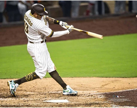 Manny Machado San Diego Padres Unsigned Home Run Photograph Cover