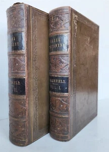 1832 BIBLE in GREEK & ENGLISH 2 VOLUMES antique  - Picture 1 of 9