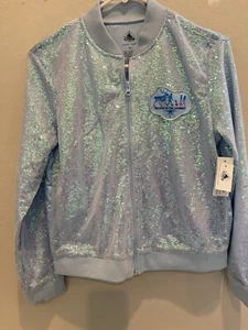 NWT Disney Frozen 2 Sequin Forest Spirit Jacket for Girls blue sequins SZ XL - Picture 1 of 2