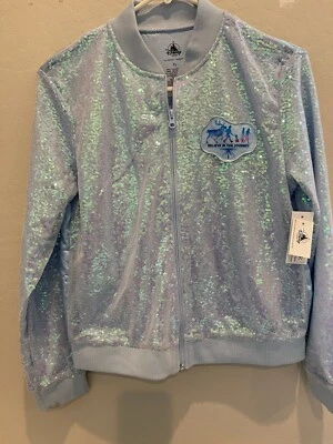NUEVO CON ETIQUETAS Chaqueta Disney Frozen 2 Lentejuelas Forest Spirit para Niñas Lentejuelas Azules Talla XL Foto 1 de 2