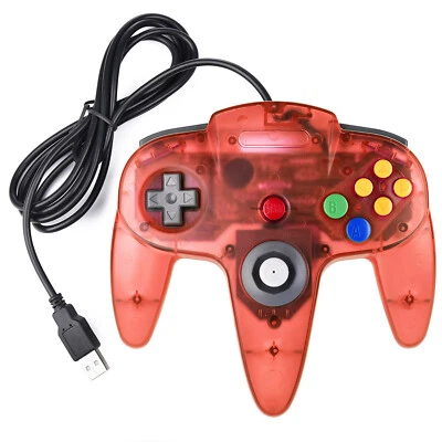 For Nintendo 64 N64 Wired USB Controller Joystick Gamepad For PC MAC Retropie Pi - Image 1 of 4