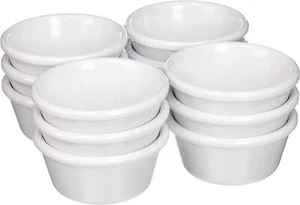 12 ollas de salsa de plástico lisa Ramekin blanco 1,5 oz, 2 oz ollas para servir - Imagen 1 de 10