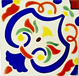 La Fiesta (Die Partyfeier) Talavera Kachel Untersetzer Halter 2er Set - Bild 1 von 5