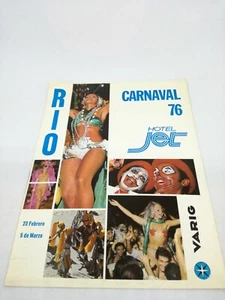 Vintage Varig Airlines Program Brochure Carnival 1976 Rio De Janeiro - Hotel Jet - Picture 1 of 3