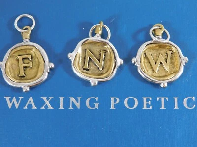 Waxing Poetic Brass Sterling Silver Voyager Insignia Initial Charm - Image 1 of 3