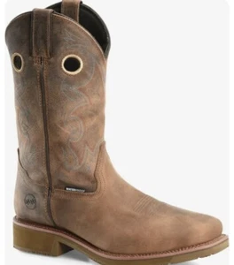 Double H Roy 12” Brown Square Composite Toe Cowboy Work Boots #DH5246 12 D - Picture 1 of 6