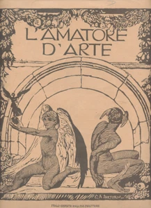 GIULIO ARISTIDE SARTORIO ORIGINAL WOODCUT THE ART LOVER 1921 MAGAZINE - Picture 1 of 3